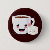 Hete cacao en Marshmallow Button (Voorkant)