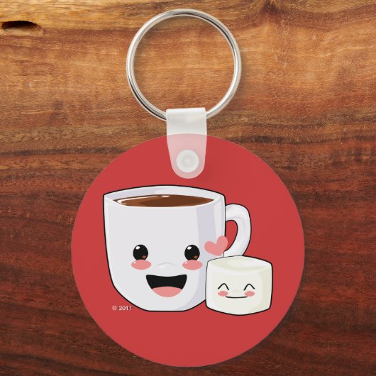 Hete cacao en Marshmallow Sleutelhanger (Voorkant)