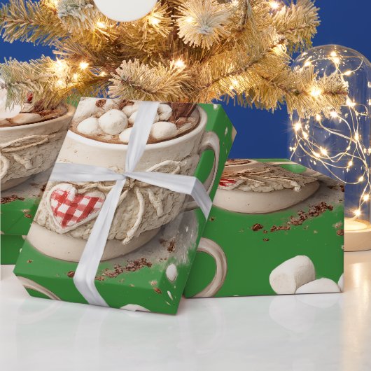 Hete Cacao en Marshmallows Cadeaupapier (Feestdagen)