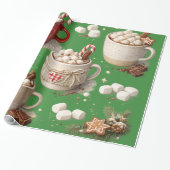 Hete Cacao en Marshmallows Cadeaupapier (Uitgerold)
