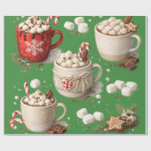 Hete Cacao en Marshmallows Cadeaupapier (Vlak)
