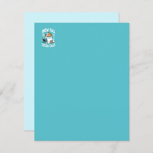 Hete cacao en wintercharme - Snow Herfst Cocoa Cal (Voorkant / Achterkant)
