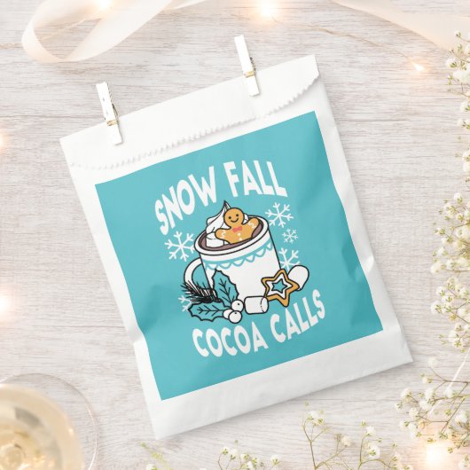 Hete cacao en wintercharme - Snow Herfst Cocoa Cal Bedankzakje (Geknipt)