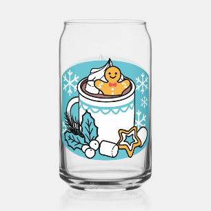 Hete cacao en wintercharme - Snow Herfst Cocoa Cal Blikvorm Glas