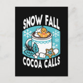 Hete cacao en wintercharme - Snow Herfst Cocoa Cal Briefkaart (Voorkant)