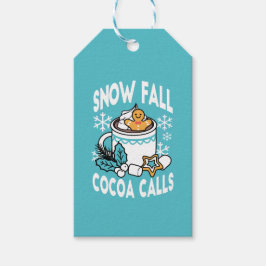 Hete cacao en wintercharme - Snow Herfst Cocoa Cal Cadeaulabel