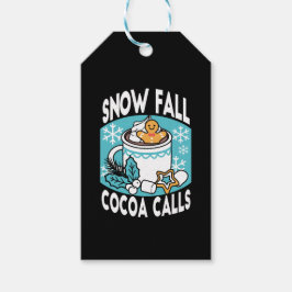 Hete cacao en wintercharme - Snow Herfst Cocoa Cal Cadeaulabel