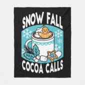 Hete cacao en wintercharme - Snow Herfst Cocoa Cal Fleece Deken (Voorkant)
