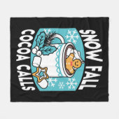 Hete cacao en wintercharme - Snow Herfst Cocoa Cal Fleece Deken (Voorkant (Horizontaal))