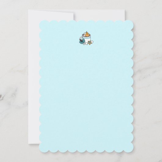 Hete cacao en wintercharme - Snow Herfst Cocoa Cal Kaart (Achterkant)