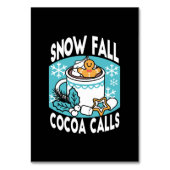 Hete cacao en wintercharme - Snow Herfst Cocoa Cal Kaart (Voorkant)