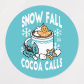Hete cacao en wintercharme - Snow Herfst Cocoa Cal Labels (Design 2)