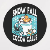 Hete cacao en wintercharme - Snow Herfst Cocoa Cal Labels (Design 1)