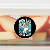 Hete cacao en wintercharme - Snow Herfst Cocoa Cal Labels (Aangebracht)