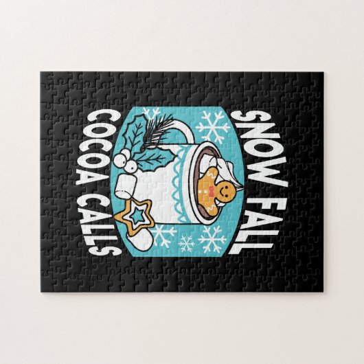 Hete cacao en wintercharme - Snow Herfst Cocoa Cal Legpuzzel (Horizontaal)