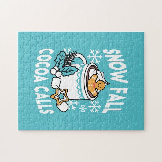 Hete cacao en wintercharme - Snow Herfst Cocoa Cal Legpuzzel (Horizontaal)