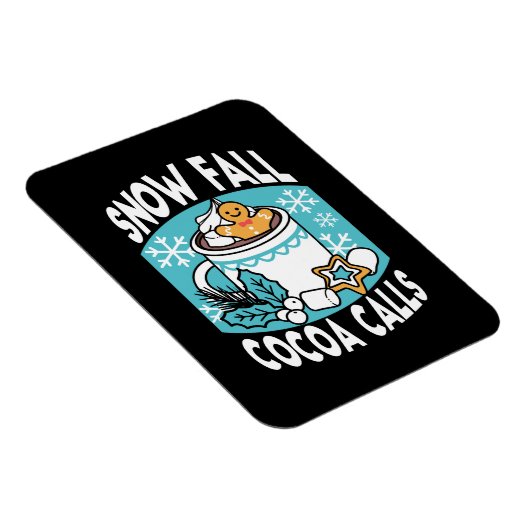 Hete cacao en wintercharme - Snow Herfst Cocoa Cal Magneet (Rechterzijde)