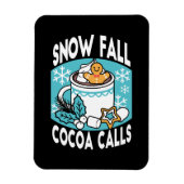 Hete cacao en wintercharme - Snow Herfst Cocoa Cal Magneet (Verticaal)