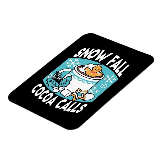 Hete cacao en wintercharme - Snow Herfst Cocoa Cal Magneet (Linkerzijde)