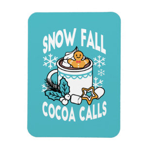 Hete cacao en wintercharme - Snow Herfst Cocoa Cal Magneet