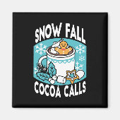 Hete cacao en wintercharme - Snow Herfst Cocoa Cal Magneet (Voorkant)