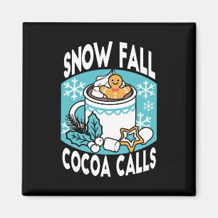 Hete cacao en wintercharme - Snow Herfst Cocoa Cal Magneet