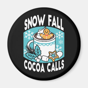 Hete cacao en wintercharme - Snow Herfst Cocoa Cal Magneet