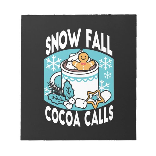 Hete cacao en wintercharme - Snow Herfst Cocoa Cal Notitieblok (Voorkant)