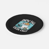 Hete cacao en wintercharme - Snow Herfst Cocoa Cal Papieren Bordje (Gekanteld)