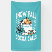 Hete cacao en wintercharme - Snow Herfst Cocoa Cal Spandoek (Verticaal)