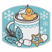 Hete cacao en wintercharme - Snow Herfst Cocoa Cal Sticker (Voorkant)