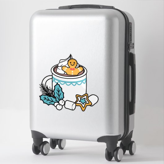 Hete cacao en wintercharme - Snow Herfst Cocoa Cal Sticker (Koffer)