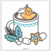 Hete cacao en wintercharme - Snow Herfst Cocoa Cal Sticker (Vel)