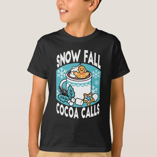 Hete cacao en wintercharme - Snow Herfst Cocoa Cal T-shirt (Voorkant)