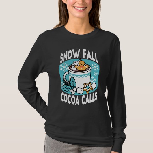 Hete cacao en wintercharme - Snow Herfst Cocoa Cal T-shirt (Voorkant)