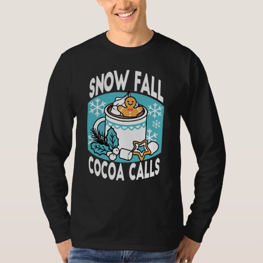 Hete cacao en wintercharme - Snow Herfst Cocoa Cal T-shirt (Voorkant)