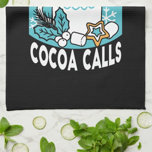 Hete cacao en wintercharme - Snow Herfst Cocoa Cal Theedoek (Gevouwen)