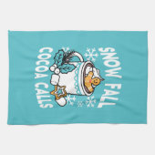 Hete cacao en wintercharme - Snow Herfst Cocoa Cal Theedoek (Horizontaal)