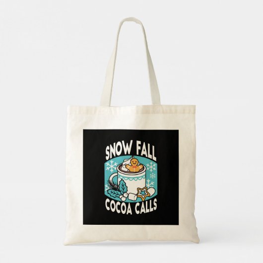 Hete cacao en wintercharme - Snow Herfst Cocoa Cal Tote Bag (Achterkant)