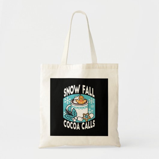 Hete cacao en wintercharme - Snow Herfst Cocoa Cal Tote Bag (Voorkant)