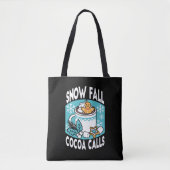 Hete cacao en wintercharme - Snow Herfst Cocoa Cal Tote Bag (Voorkant)