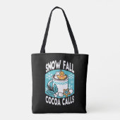 Hete cacao en wintercharme - Snow Herfst Cocoa Cal Tote Bag (Achterkant)