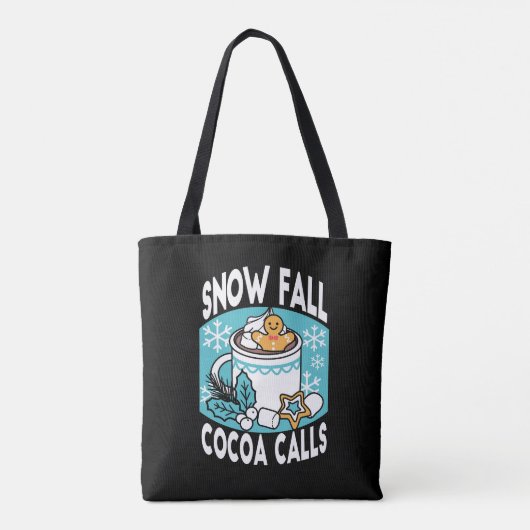 Hete cacao en wintercharme - Snow Herfst Cocoa Cal Tote Bag (Achterkant)