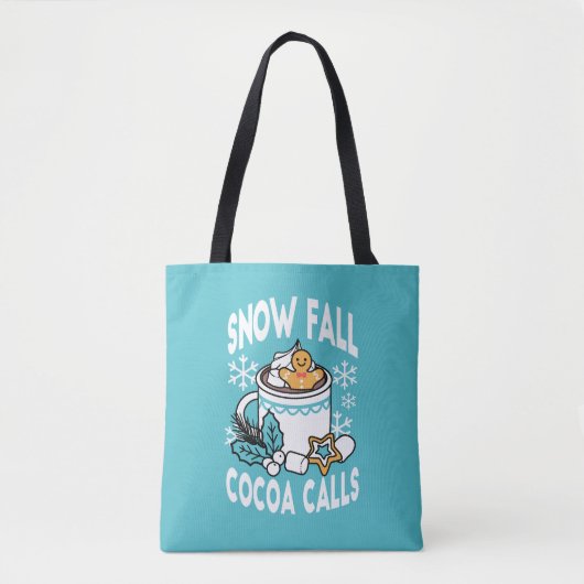 Hete cacao en wintercharme - Snow Herfst Cocoa Cal Tote Bag (Voorkant)