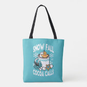 Hete cacao en wintercharme - Snow Herfst Cocoa Cal Tote Bag (Achterkant)