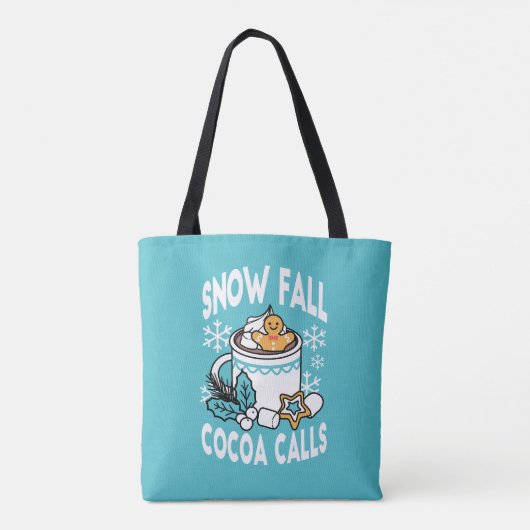 Hete cacao en wintercharme - Snow Herfst Cocoa Cal Tote Bag (Achterkant)