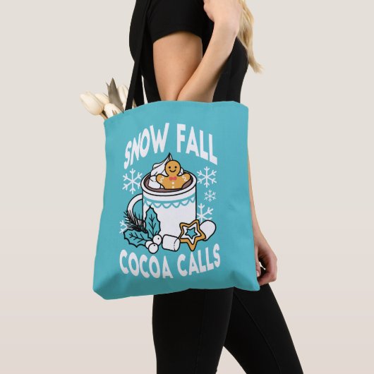 Hete cacao en wintercharme - Snow Herfst Cocoa Cal Tote Bag (Dichtbij)