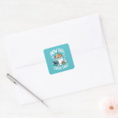 Hete cacao en wintercharme - Snow Herfst Cocoa Cal Vierkante Sticker (Envelop)