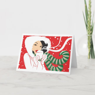 Hete Cacao Feestdagen Kaart