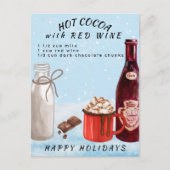 Hete cacao met roodwijn-chocolade Briefkaart (Voorkant)